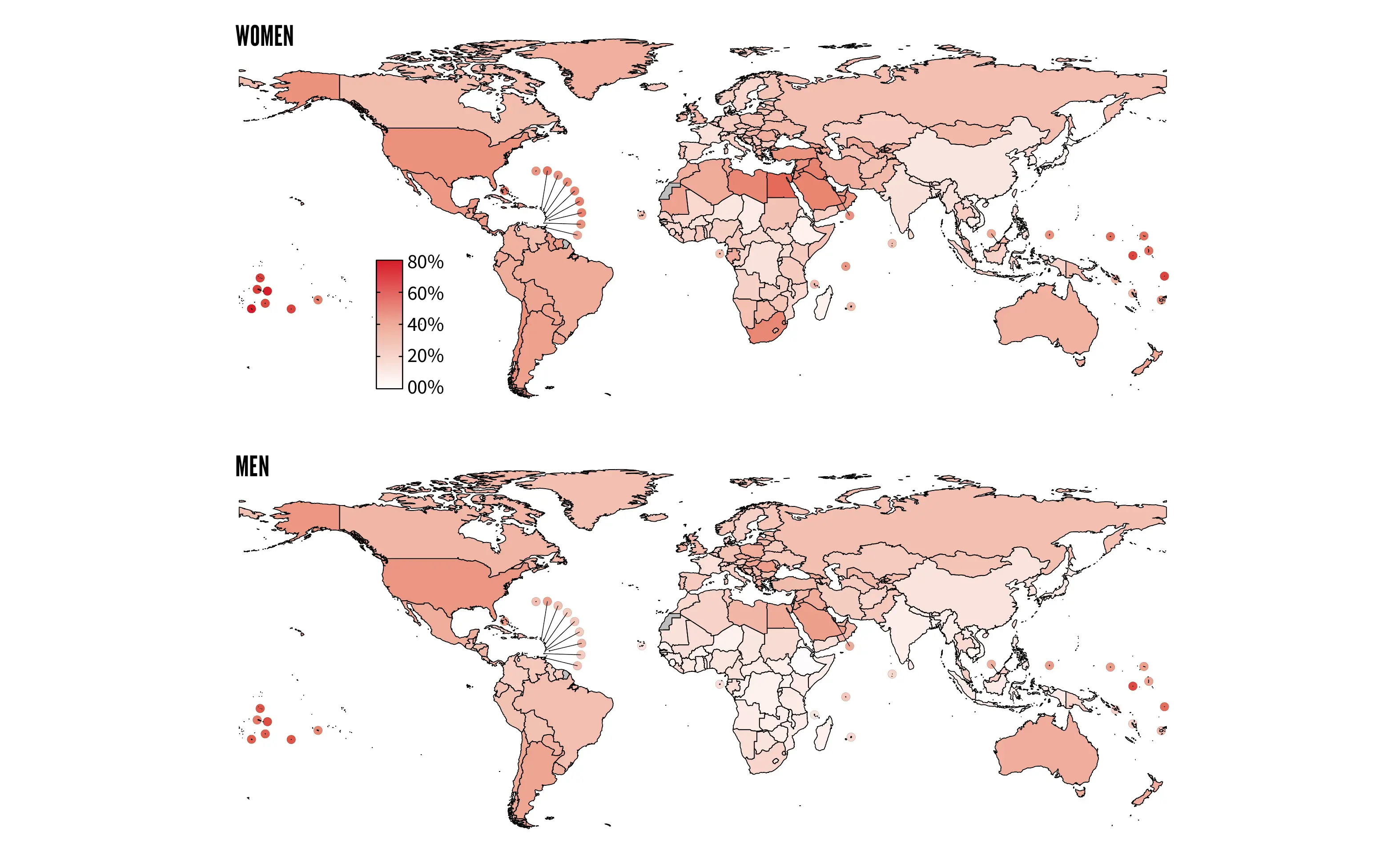 Number of IHD and stroke deaths (left panels) and age-standardized mortality rates (per 100,000 people) (right panels) attributable to ambient air pollution for both sexes and WHO regions.