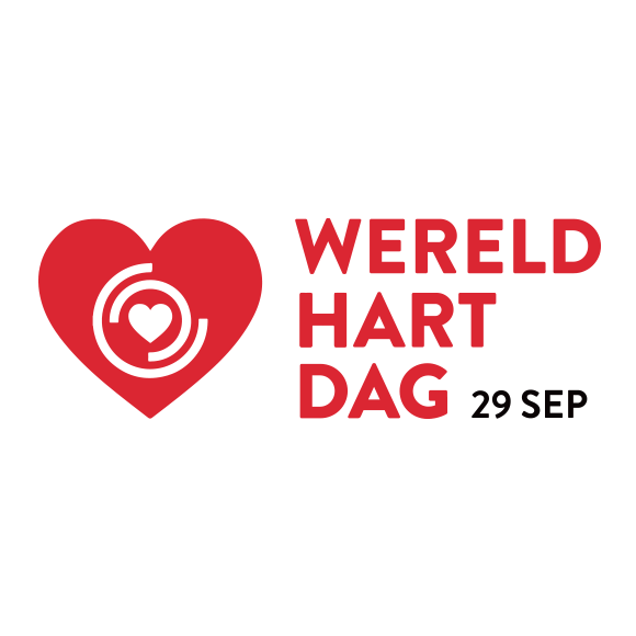 World heart day logo in Dutch