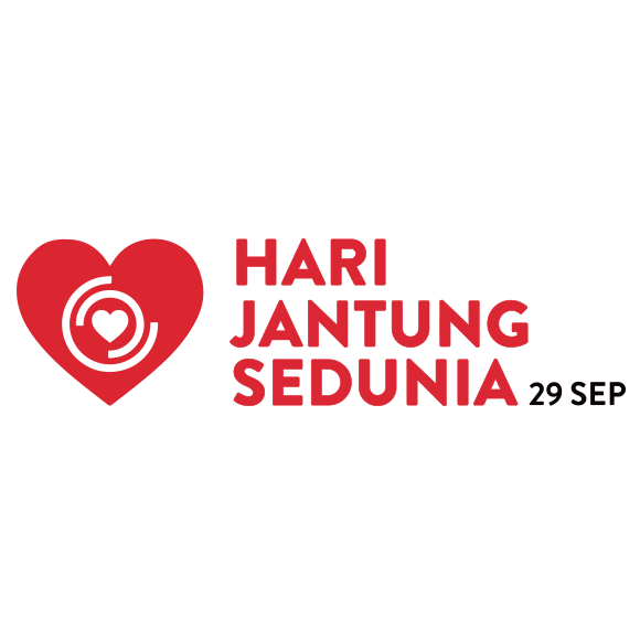World heart day logo in Indonesian
