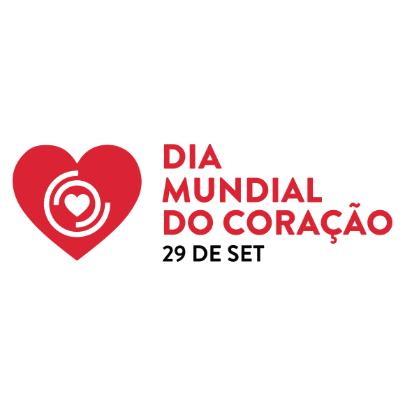 World heart day logo in Portuguese