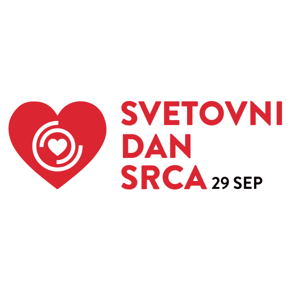 World heart day logo in Slovenian
