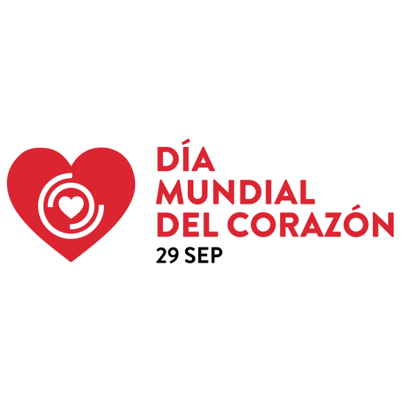 World heart day logo in Spanish Latin