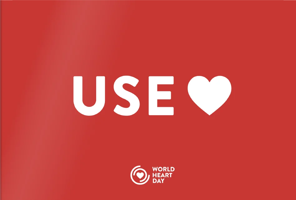 use heart world heart day banner