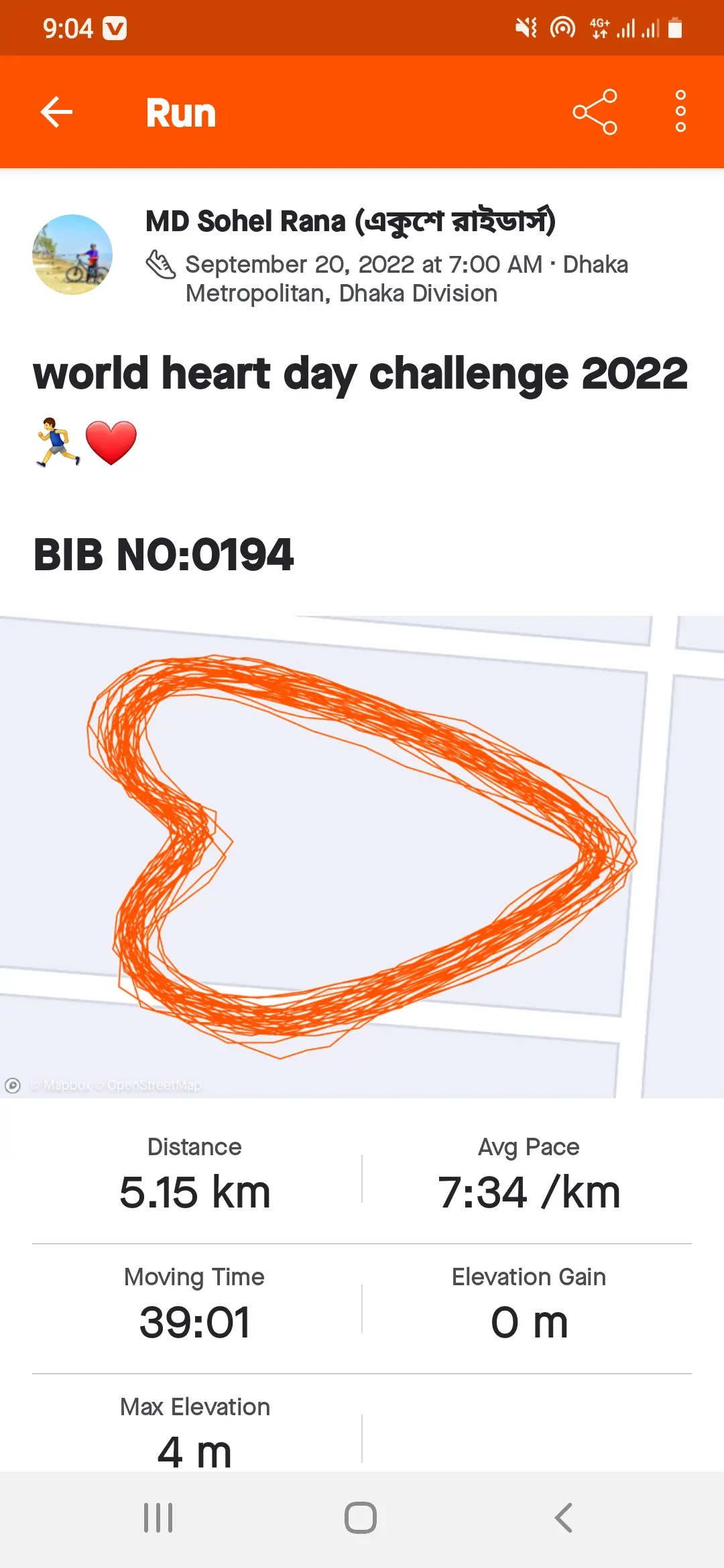 world heart day challenge 2022🏃‍♂️❤️ BIB NO:0194