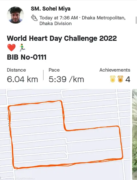 World Heart Day Challenge 2022 ❤️🏃‍♂️ BIB No-0111