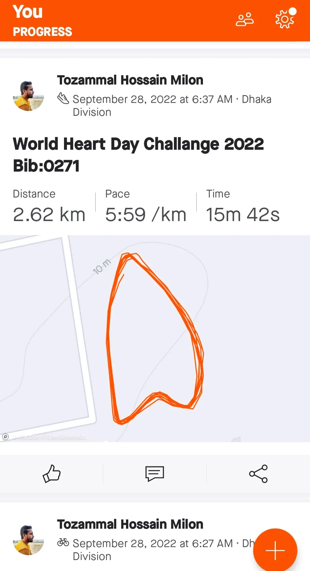 World Heart Day Challange 2022 Bib:0271