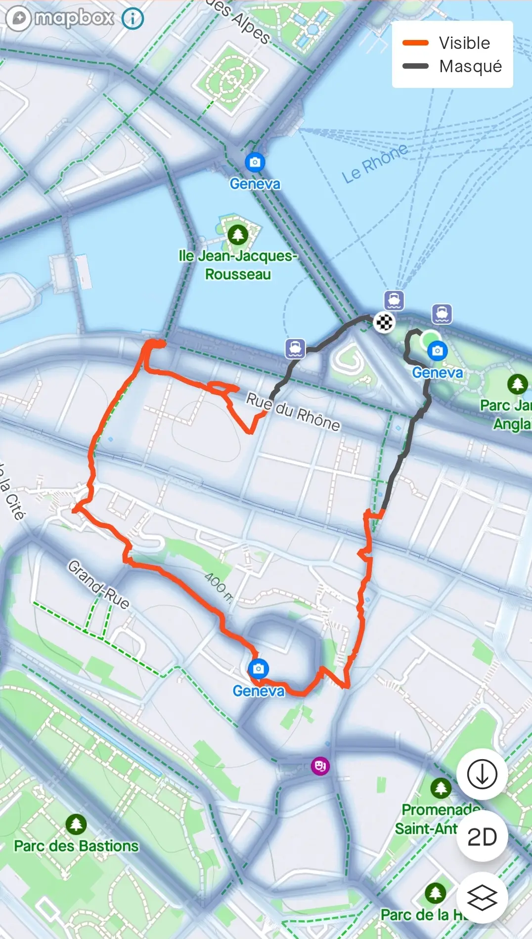 Geneva heart shaped route
