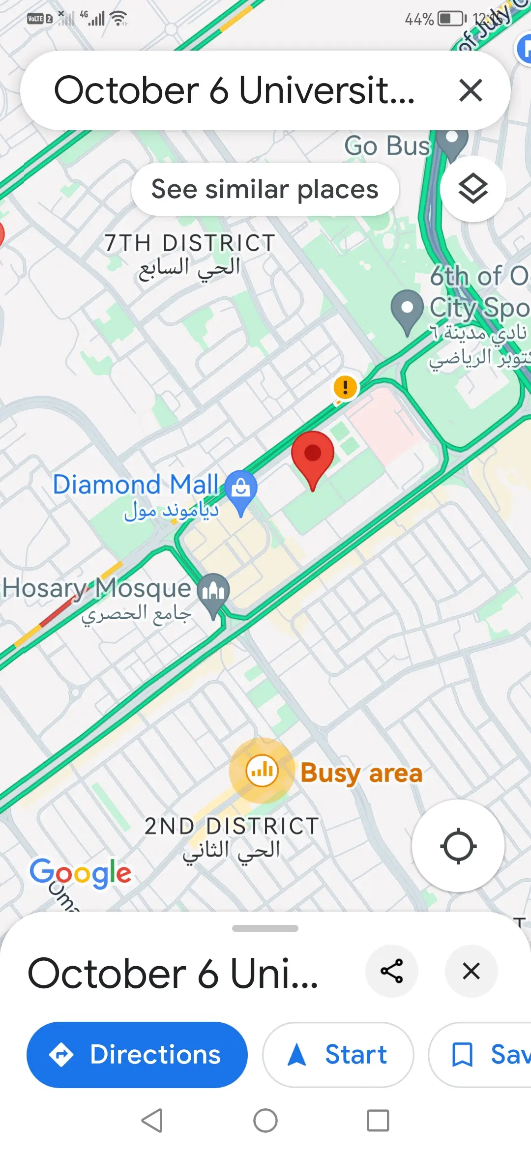 october 6 university route
