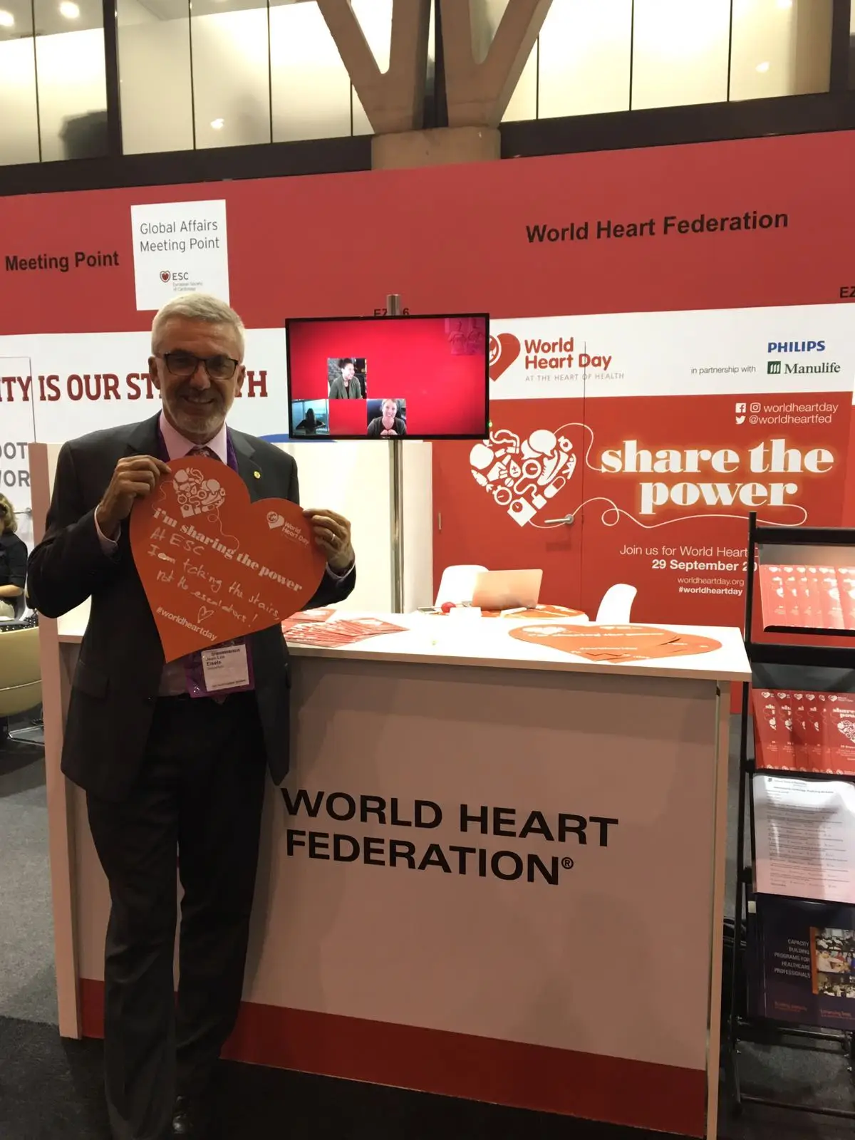 WHF CEO Jean-Luc Eisele at the WHF stand for the 2nd Global Summit