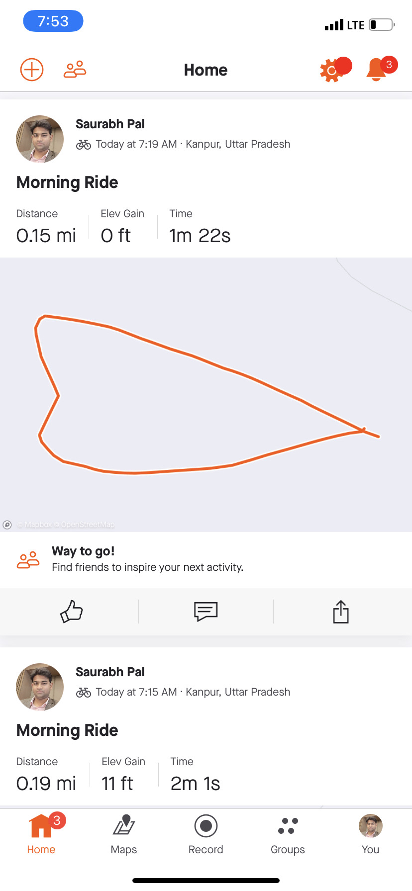 Heart Shape Morning Run