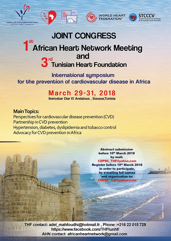 1st African Heart Network Meeting will be held in Tunisia