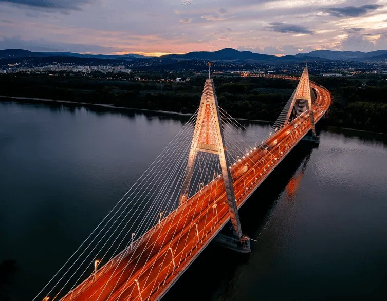 Megyeri Bridge, Budapest, Hungary