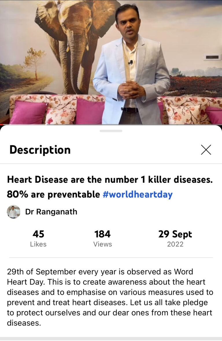 Created a YouTube channel on the World heart day yo spread awareness