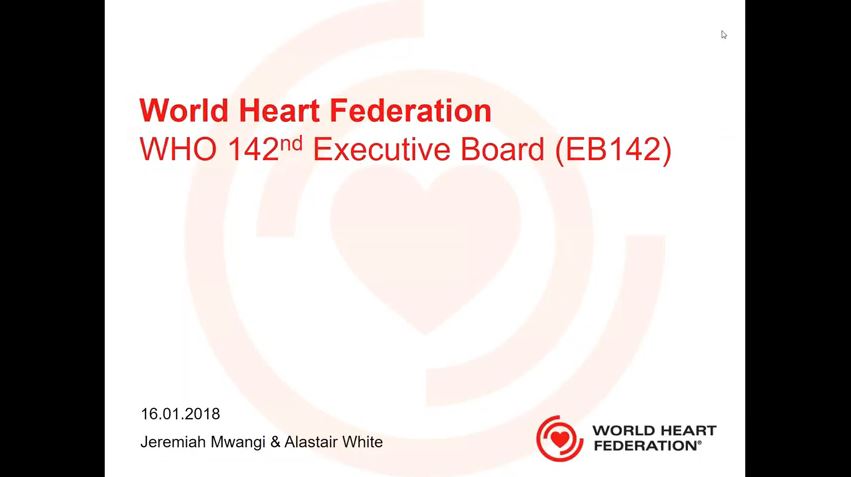 Advocacy Webinar – 142nd WHO Executive Board Meeting