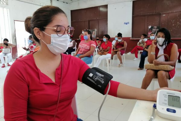 International women's day 2022, women being examined for cardiovascular disease