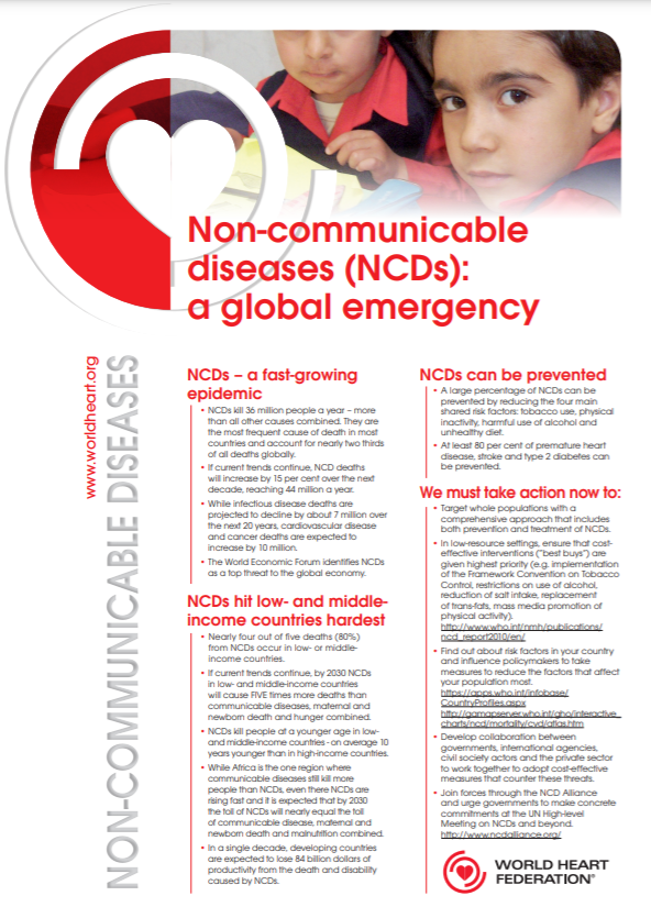 Non-communicable diseases (NCDs): a global emergency