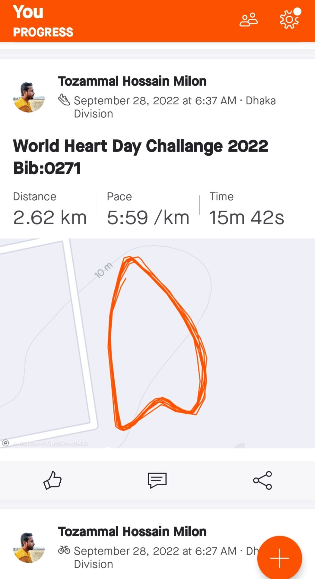 World Heart Day Challange 2022 Bib:0271