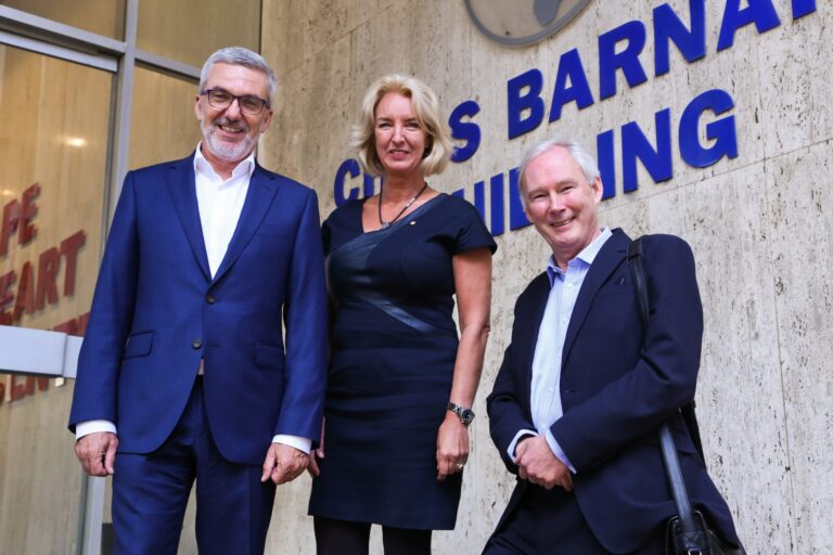 Jean-Luc Eisele, Karen Sliwa and Prof. David Wood stood together for a photograph