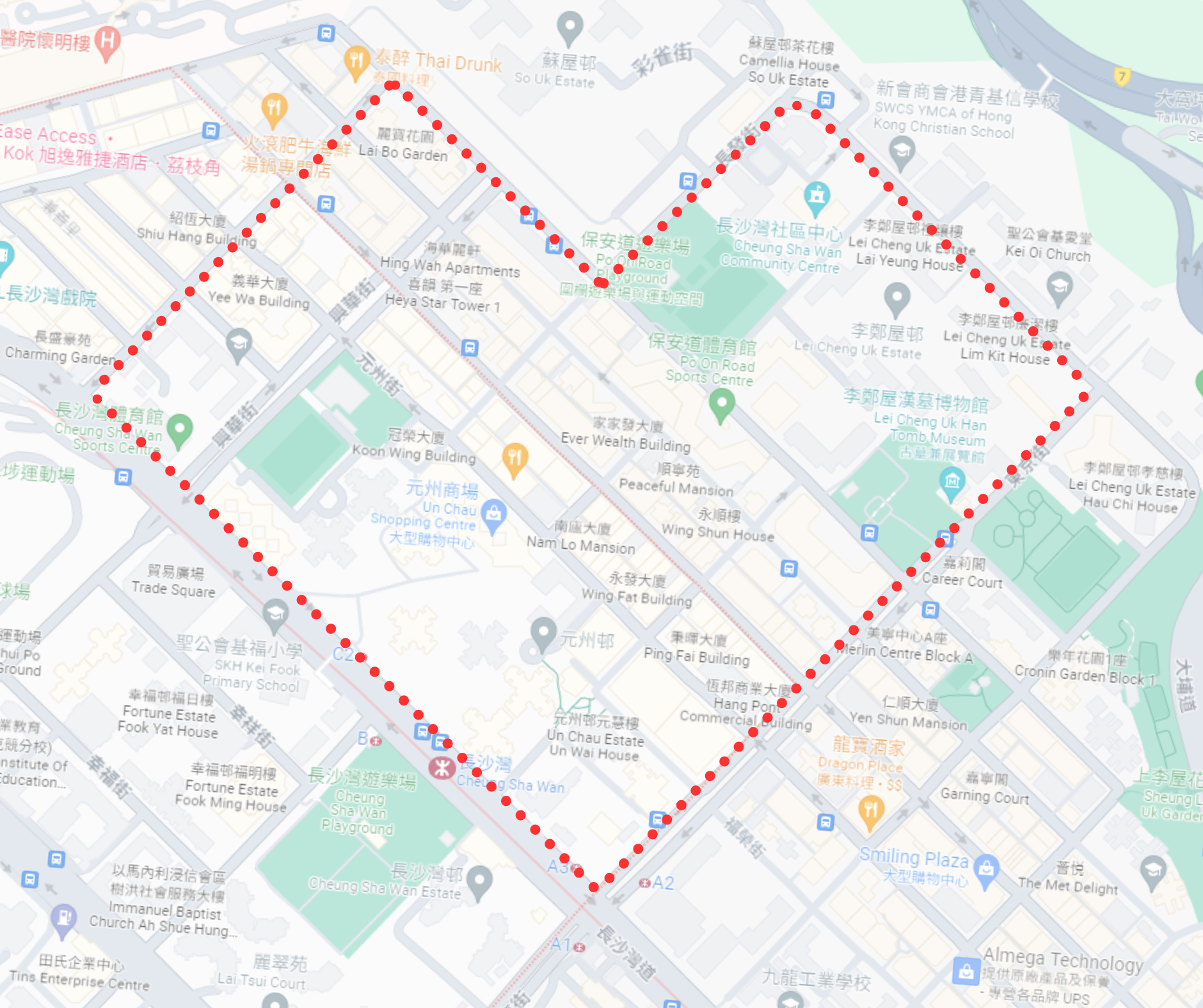 Lazy Lion LOVE Walking Route