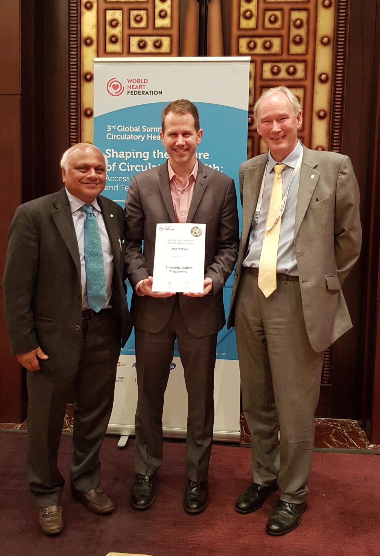 Dr Mark Huffman recognised for his outstanding contribution to the Emerging Leaders Programme