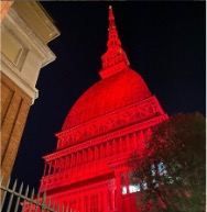 Mole Antonelliana illuminated red for World Heart Day