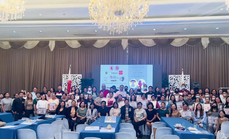 Heart health advocates gather for a photo at a World Heart Federation conference