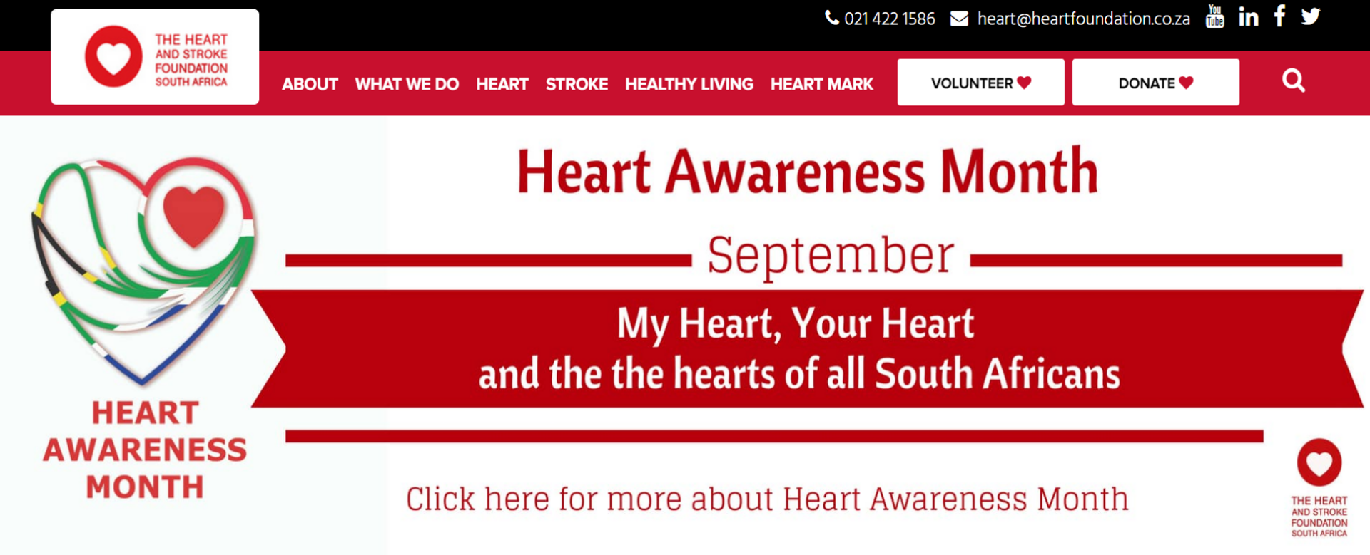 The Heart & Stroke Foundation of South Africa celebrates Heart Awareness Month