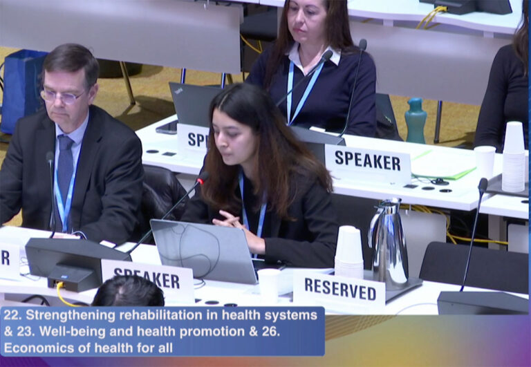 Sarah Hamidi - AGENDA ITEM 23 WELL-BEING AND HEALTH PROMOTION-WHO