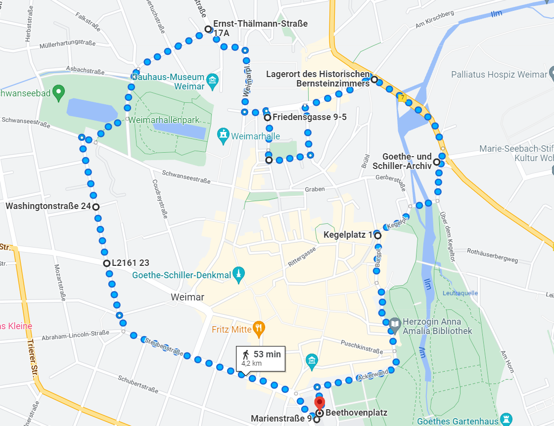 Walking in the footsteps of Goethe and Schiller