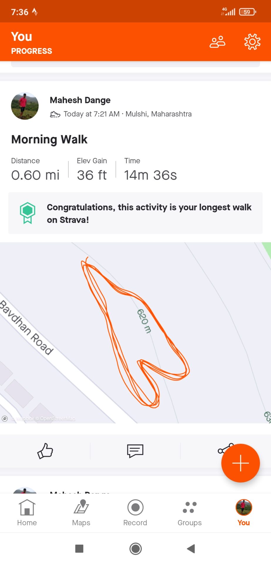 Heart shaped route
