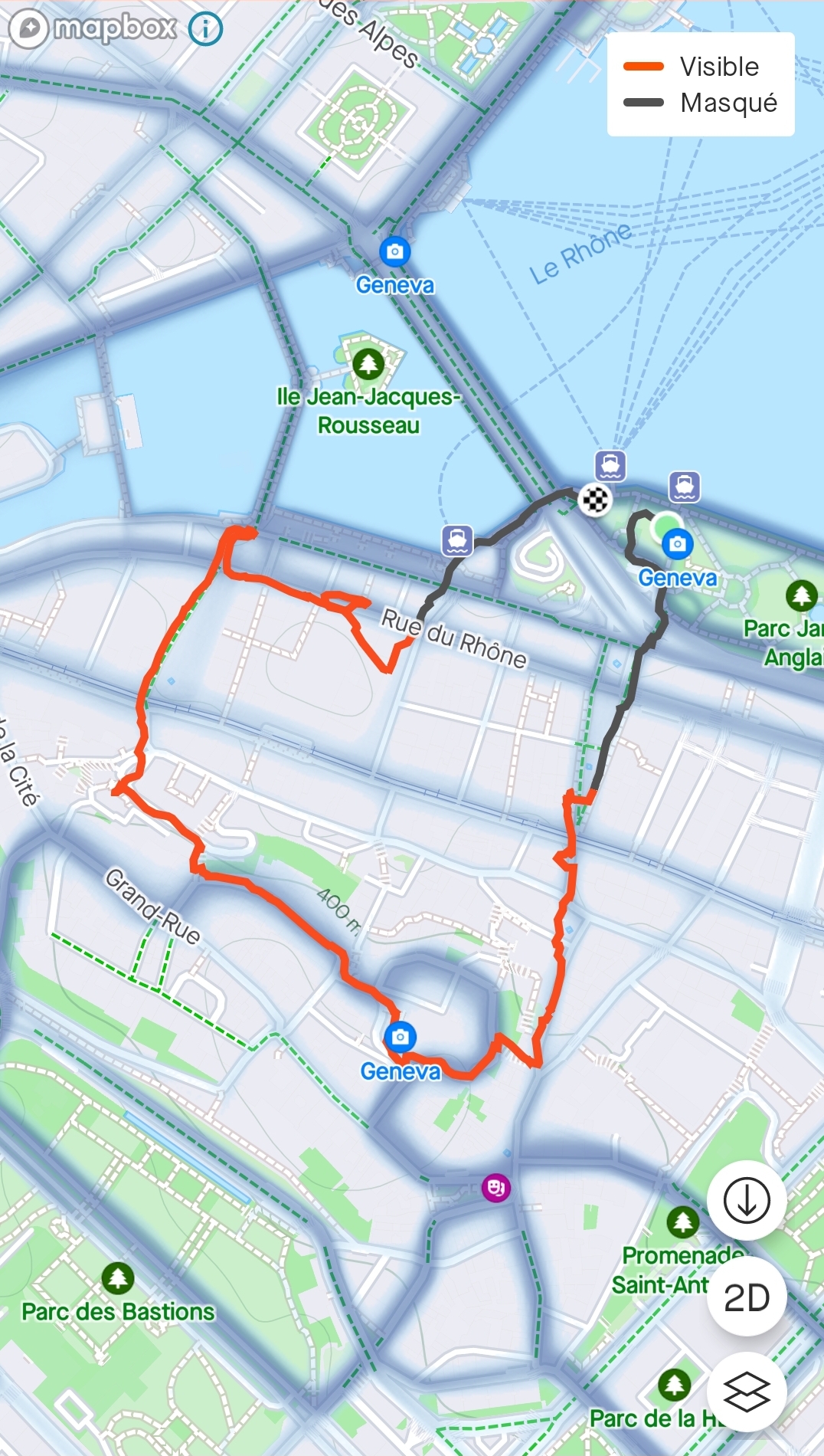 Geneva heart shaped route