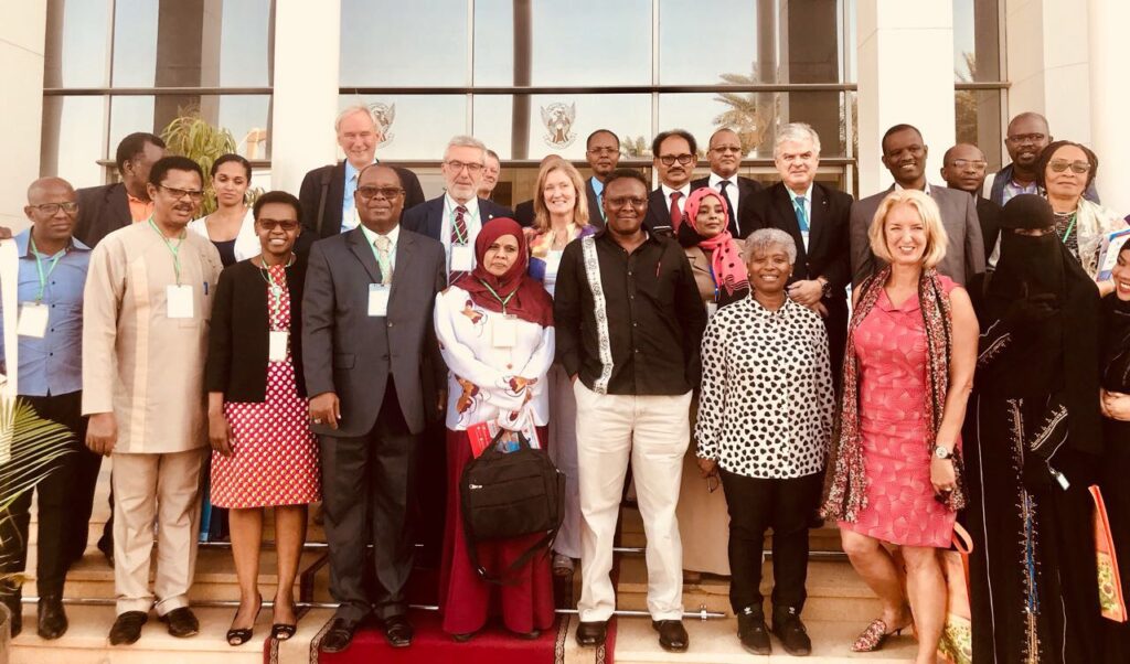 African heart health advocates alongside WHF's Karen Sliwa and Jean-Luc Eisele