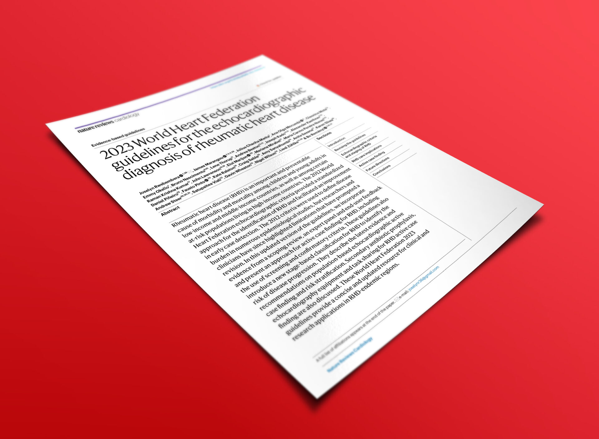 Announcing the new WHF Guidelines for the Echocardiographic Diagnosis of Rheumatic Heart Disease