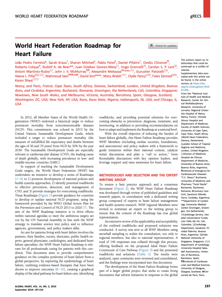 WHF Heart Failure Roadmap