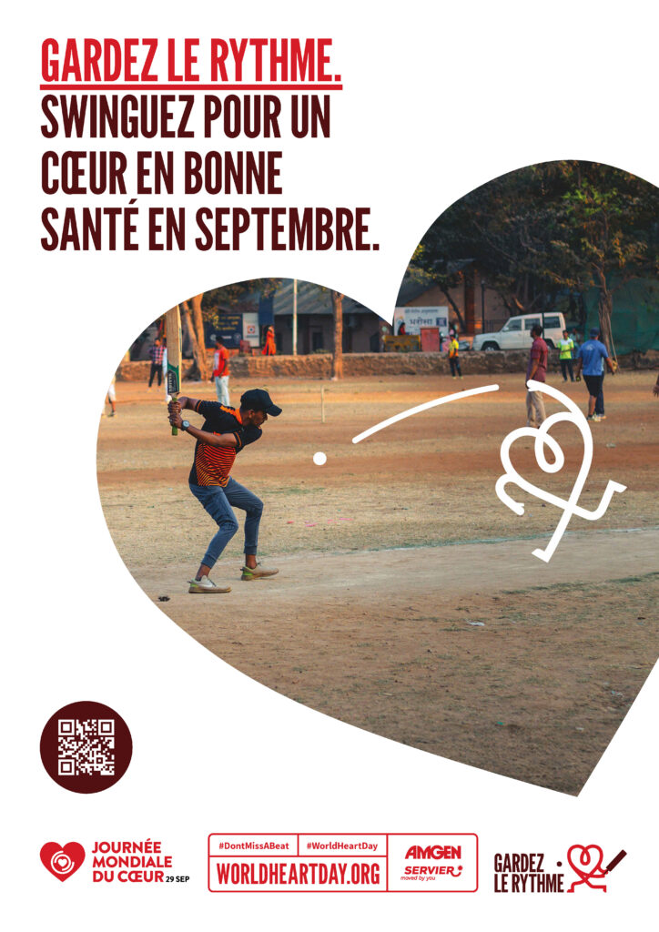 World Heart Day – Don’t Miss a Beat Poster 1 – French