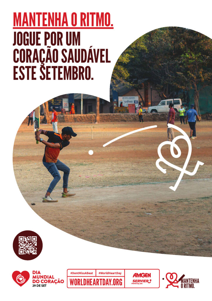 World Heart Day – Don’t Miss a Beat Poster 1 – Portuguese
