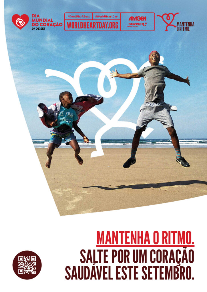 World Heart Day – Don’t Miss a Beat Poster 10 – Portuguese