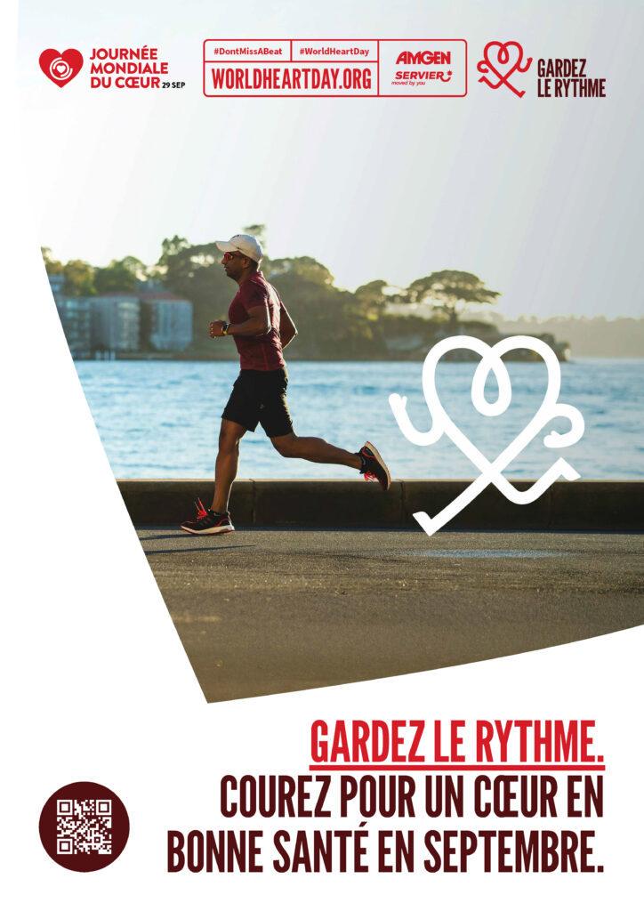 World Heart Day – Don’t Miss a Beat Poster 2 – French