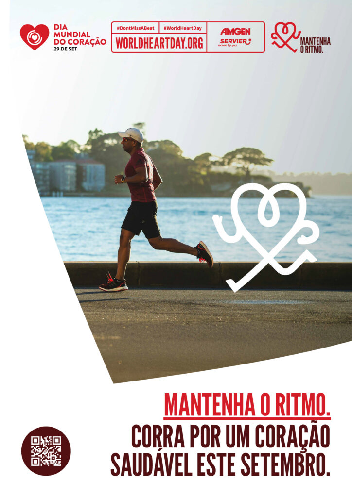 World Heart Day – Don’t Miss a Beat Poster 2 – Portuguese