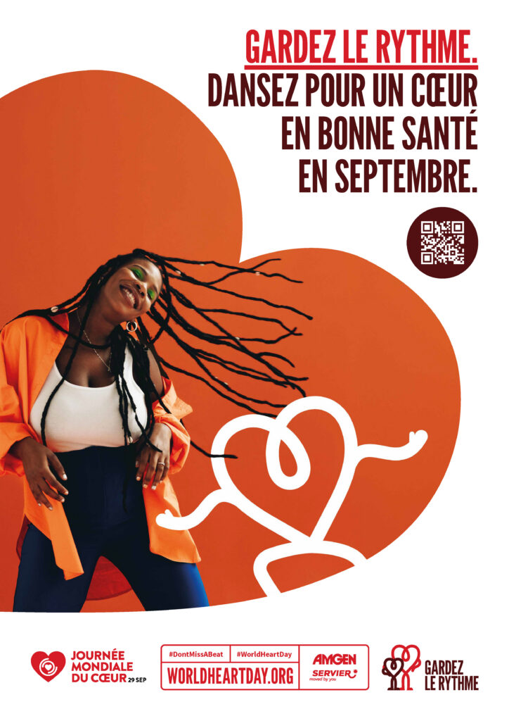 World Heart Day – Don’t Miss a Beat Poster 3 – French
