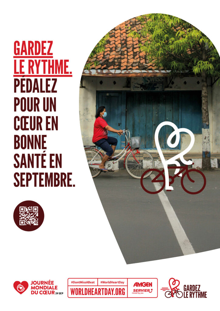 World Heart Day – Don’t Miss a Beat Poster 4 – French