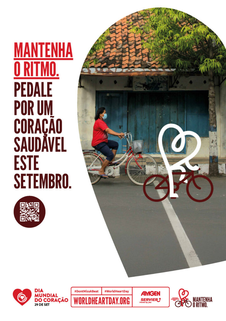 World Heart Day – Don’t Miss a Beat Poster 4 – Portuguese