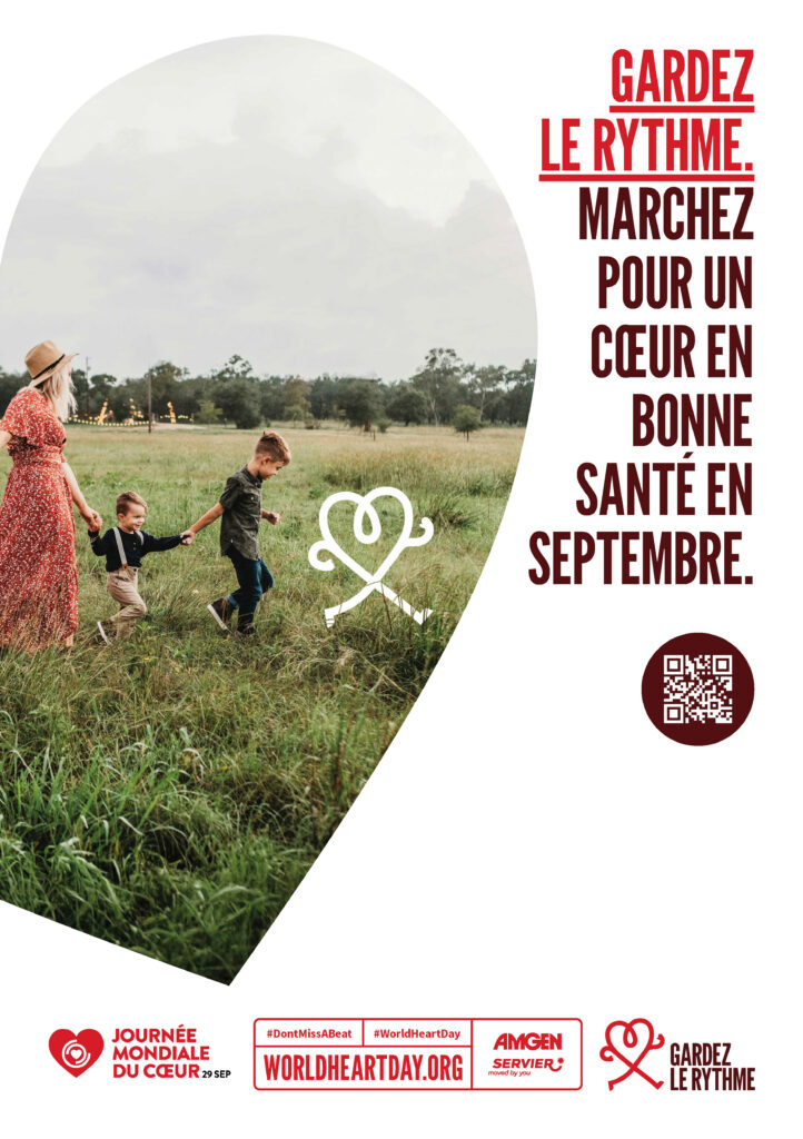 World Heart Day – Don’t Miss a Beat Poster 5 – French