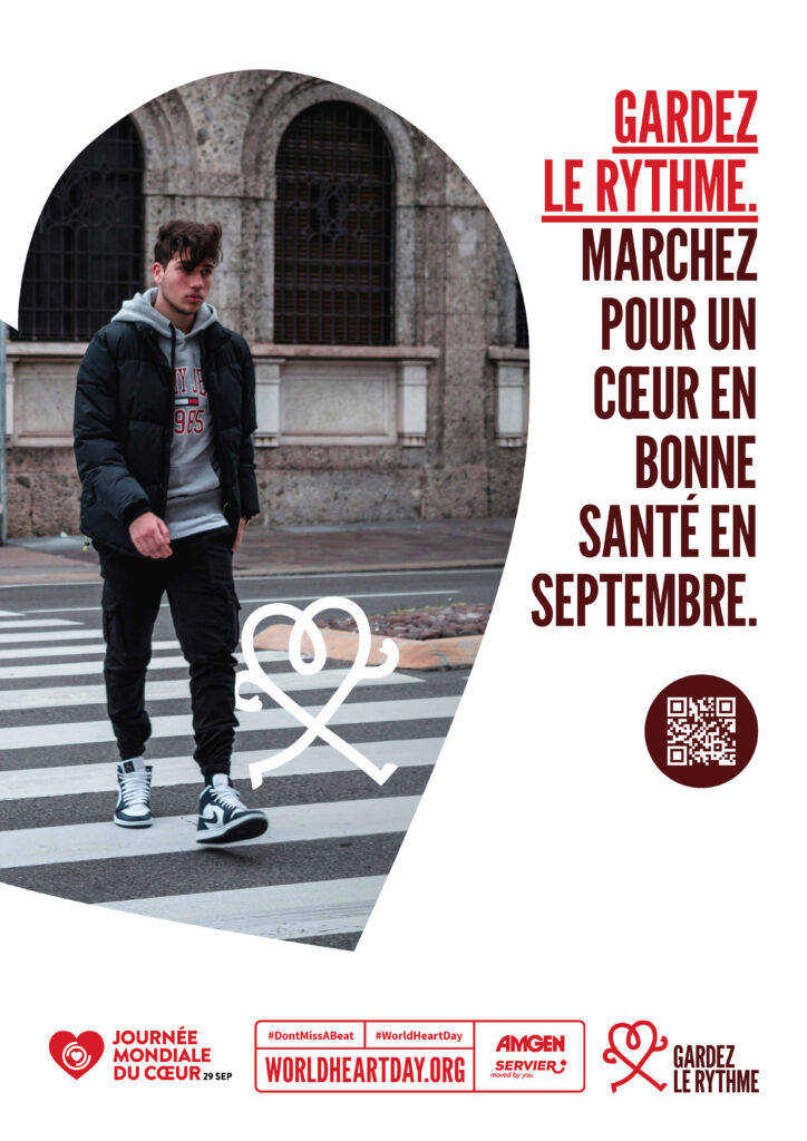 World Heart Day – Don’t Miss a Beat Poster 7 – French