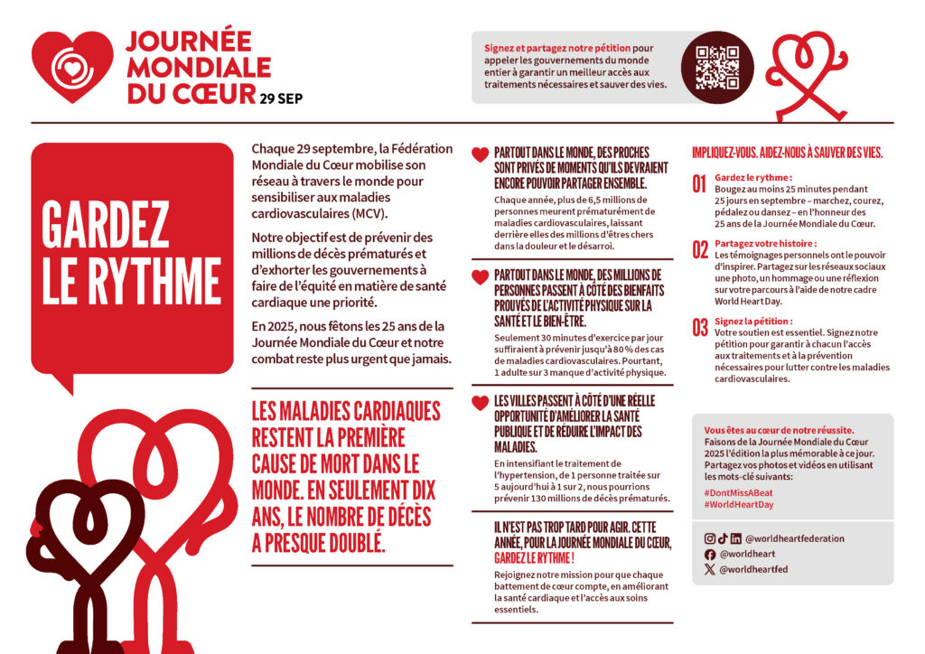 World Heart Day 2025 Factsheet – French