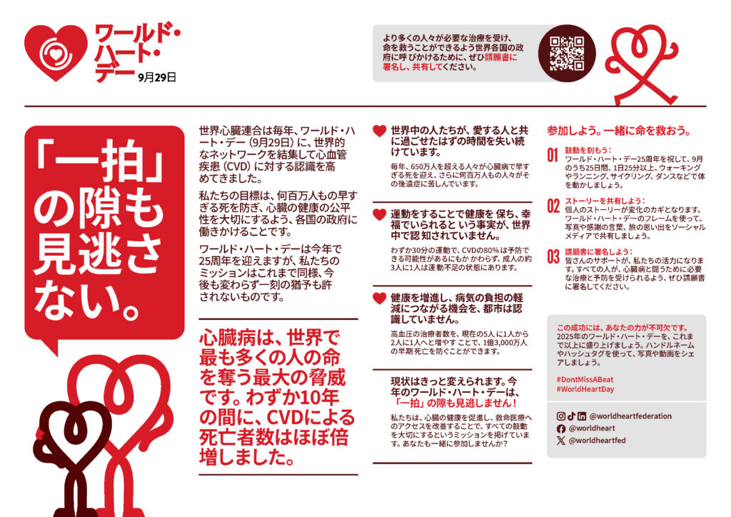 World Heart Day 2025 Factsheet – Japanese