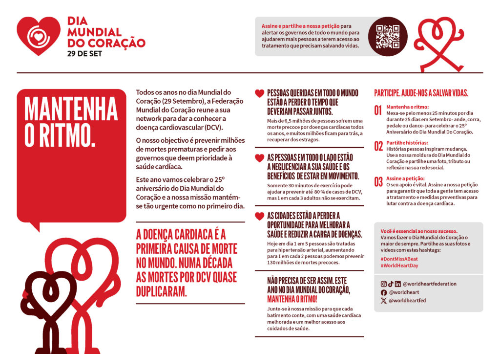 World Heart Day 2025 Factsheet – Portuguese