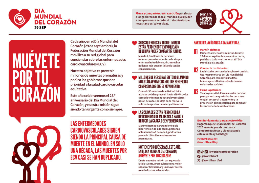 World Heart Day 2025 Factsheet – Spanish