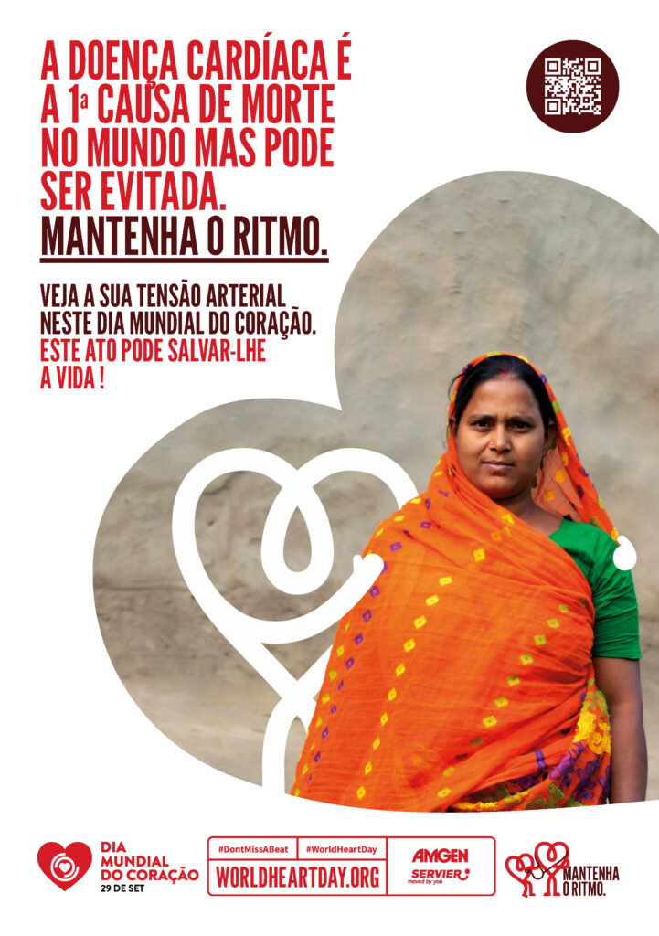 World Heart Day – Heart Health Check Poster 1 – Portuguese