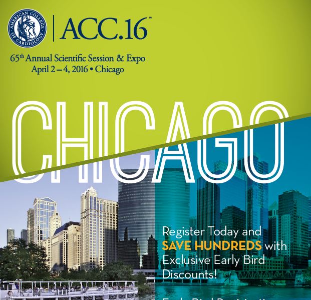 ACC 65th Annual Scientific Sessions, Chicago, 2-4 April